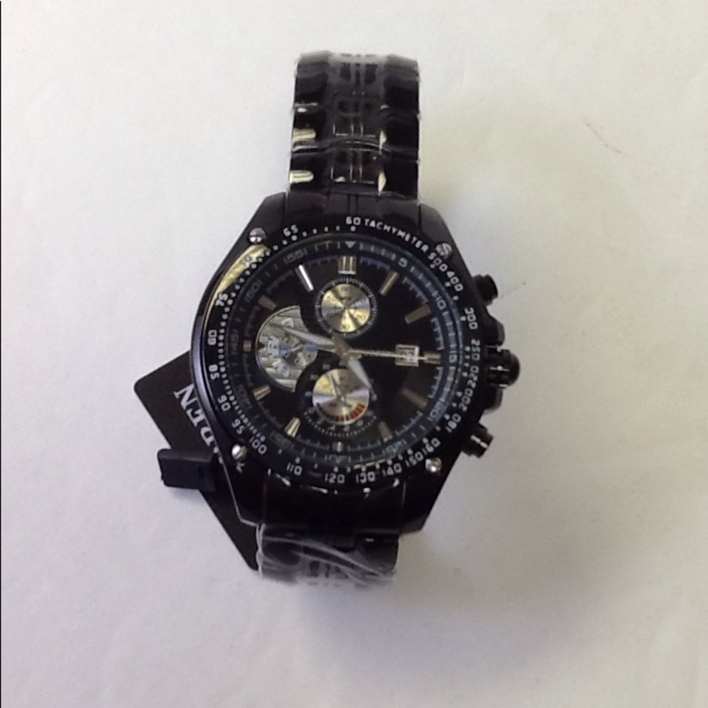 Curren Men's Black Stainless Steel Watch